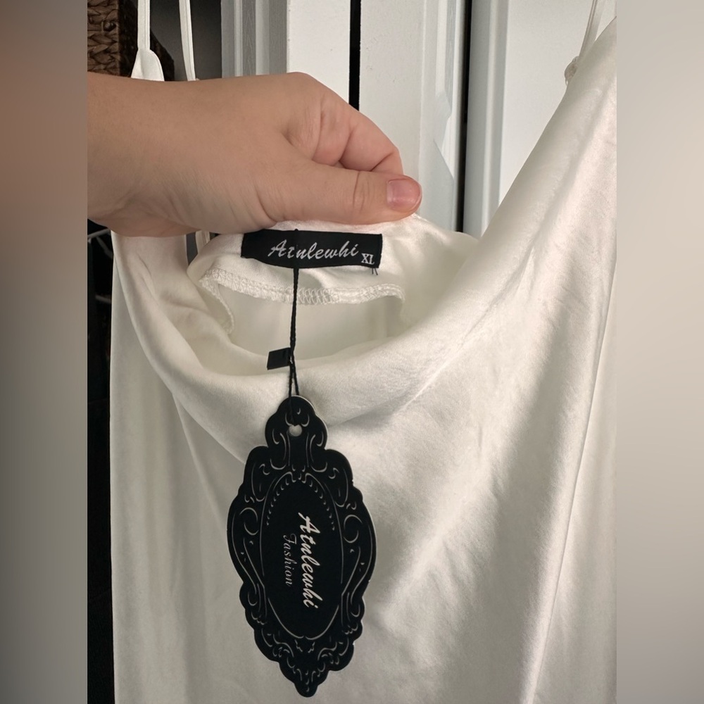 White slip dress